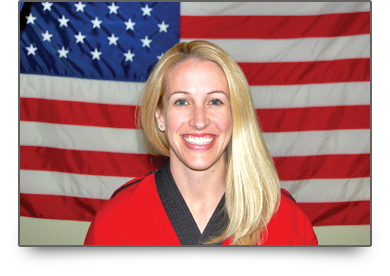 Mrs. Schaefer Picture Owner of Karate America Neenah